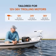 LiTime 12V 100Ah LiFePO4 Battery Low Temp Protection Trolling Motors Battery with 14.6V10A Charger