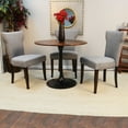 thumbnail image 4 of Contemporary Home Living Wooden Mango Top Dining Table with Tulip Base - 36" - Brown and Black, 4 of 5