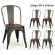 thumbnail image 4 of Sillas de Metal Costway Apilables Con Respaldo y Asiento de Madera 52 x 42 x 84 cm, 4 of 10