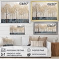 thumbnail image 4 of Designart "Gold And Blue Tree Serenity I" Landscape Trees Wall Art Living Room, 4 of 7
