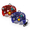 Transparent Red + Transparent Purple, variant on RetroFam Gamecube Controller for Gamecube Gaming Console, Silver