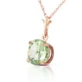 thumbnail image 2 of Galaxy Gold 14K Solid Gold 1.15 Carat Natural Green Amethyst Necklace for Women - Rose Gold Fine Jewelry, 2 of 3