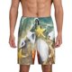 thumbnail image 1 of Balery Seashell On The Beach Pantalones cortos de pijama de punto de algodón para hombre con cinturilla y bolsillos-4X-Large, 1 of 6