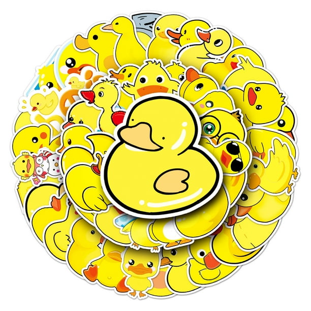 Pegatinas de pato, 50 pegatinas y calcomanías de pato amarillo, regalos de pato, bonitas pegatinas de vinilo, paquete de pegatinas impermeables para portátil, botella de agua, niños, adolescentes, ni JAMW Sencillez