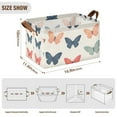 thumbnail image 7 of Yayeee Foldable Storage Basket for Shelves with Handles Set of 2 Waterproof Cloth Bins, Orange Butterflies, 7 of 7