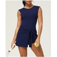 thumbnail image 4 of Top-kevin Womens Tank Tennis Golf Dress with Built-in Bra Shorts Cross Backless Twist Front Hem Athletic Dresses, 4 of 8