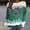 D-Green, variant on Azrian Women’s Christmas Holiday Clothing Women's Fashion Printed Loose T-shirt Long Sleeves Blouse Round Neck Casual Tops