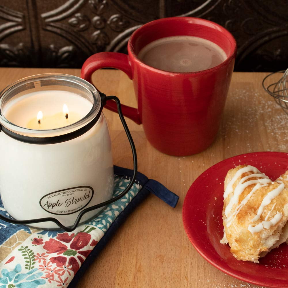 Milkhouse Candle Company, White Driftwood & Coconut, Creamery Collection, Scented Soy Candle, Butter Jar, 16oz