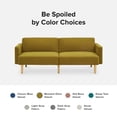 thumbnail image 4 of Mopio Chloe Futon Sofa Bed Convertible Sleeper Sofa with Tapered Legs Mustard Olive Velvet, 4 of 11