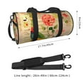 thumbnail image 2 of Fotbe Vintage Bird Bolsa Deportiva de Lona Plegable con Estampado, Bolsa de Gimnasio con Bolsillo Seco/Húmedo, Bolsa de Viaje Ultraligera de Gran Capacidad, 2 of 6