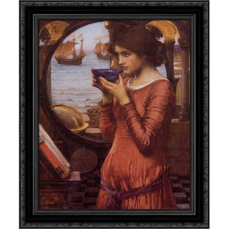 Destiny 20x23 Black Ornate Wood Framed Canvas Art by Waterhouse, John William