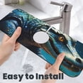 thumbnail image 6 of Pofeuu Starry Sky Colorful Crocodile A Print Splash Guard for Sink Faucet Sink Gadgets-Splash Guard Behind Faucet Drip Catcher for Kitchen, Bathroom,Sink Mat, 6 of 7