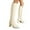 Beige, variant on Women's Square Toe Heel Knee High Boots with Side Zipper for Stylish Mid-Calf Comfort and Winter Wear Fashion Footwear
