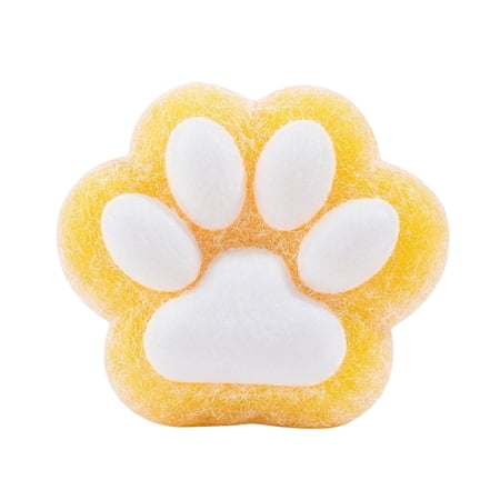 Jumbo Cat Paw Squeeze Stress Toys Silicone Sensory Squeeze Toys Stretchy Squeeze Toys for Cat Stress and Relaxation Relief Yellow Single Pack