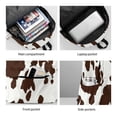 thumbnail image 7 of Rateoe Brown Cow Pattern Student Backpack,Backpack for School,Lightweight Bag,Travel Backpack,Outdoor Backpack,Large Capacity Backpack, 7 of 7