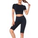 thumbnail image 1 of Gibobby Conjunto de pantalones de yoga Conjunto de 3 piezas de yoga Moda Sexy Correr al libre Ropa deportiva desnuda Ropa deportiva de secado rápido ajustada(Negro,CH), 1 of 4