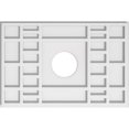 thumbnail image 1 of Ekena Millwork CMP20X13BX-04000 4 Po ID x 7 Po Rectangle Médaillon de Plafond Contemporain en PVC de Qualité Architecturale, 1 of 1