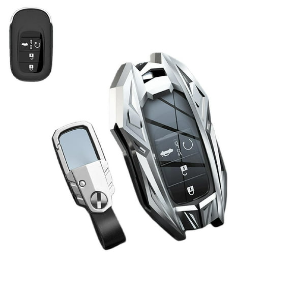 Zinc Alloy Key fob Cover, Keychain, Key Case Compatible for 2023 2024 Honda Civic Accord HRV CRV Pilot Odyssey