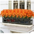 thumbnail image 2 of Namzi Artificial Daisies Flowers,Artificial Flowers Outdoor,8 Bundles UV Resistant Faux Flowers Outdoor,Fake Plastic Flowers Shrubs for Indoor Outside Decor(Orangered), 2 of 5