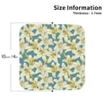 thumbnail image 2 of Leather Coasters with Heat-resistant for Drinks, Light Green Lilies Flowers Cup Coasters Cup Pad Mat for Tabletop Protection, Coffee Table, Office Desk and Housewarming Gift, 2 of 5