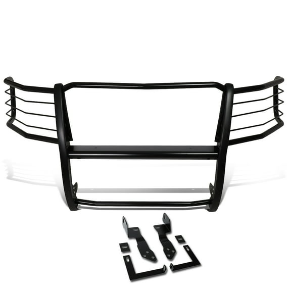 DNA Motoring GRILL-G-076-BK For 2011 to 2014 Chevy Silverado 2500HD 3500HD Mild Steel Front Bumper HeadLight Grille Brush Guard 12 13