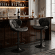 thumbnail image 2 of Sillas de Bar y Barra de Cocina de Acabado Moderno con Respaldo y Reposapies de Altura Ajustable - Bancos Giratorios para Bar con Asiento Acolchado Diseño Elegante Set 2 Sillas, 2 of 6
