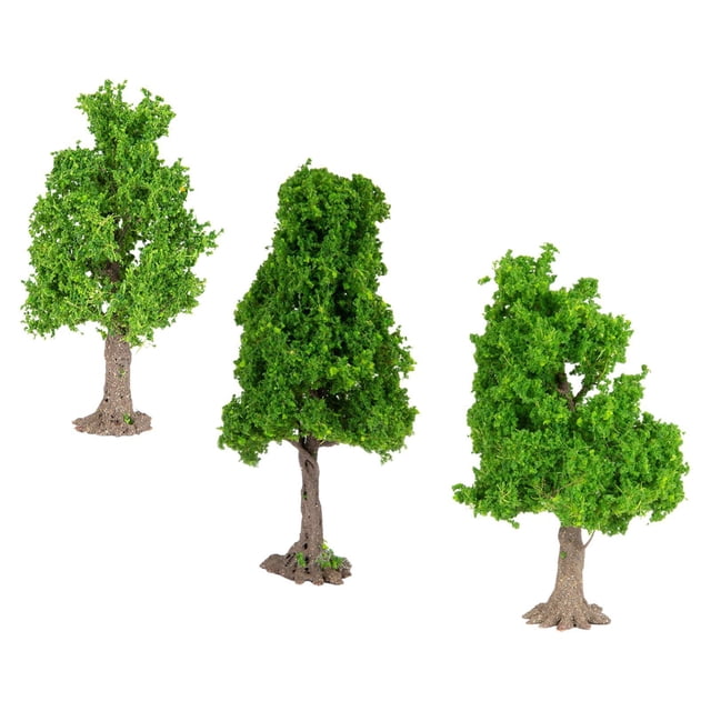 Bunblic 3 Pieces Mini Landscape Tree Model Trees DIY Crafts Railway Train Railroad Layout Diorama Tree Building Model Miniature Trees shaped tree