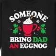 thumbnail image 3 of Instant Message - Someone Bring Dad An Eggnog Christmas - Men's Crew Neck Fleece Pullover, 3 of 6