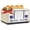 Cream, variant on Toaster 4 Slice, Bagel Stainless Toaster with LCD Timer, Extra Wide Slots, Dual Screen, Removal Crumb Tray (Red)