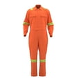 thumbnail image 5 of Txeol Men's Work Coverall High Visibility Overalls Mechanics Coveralls Workwear Jumpsuit with Multi Pockets Orange,XXL, 5 of 7