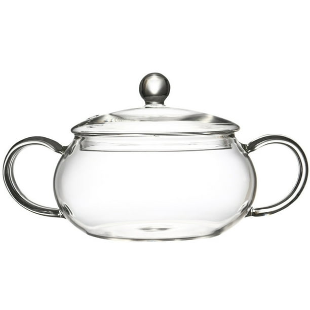 Olla de vidrio Cacerola de vidrio con tapa Olla de vidrio resistente al calor Plato para servir