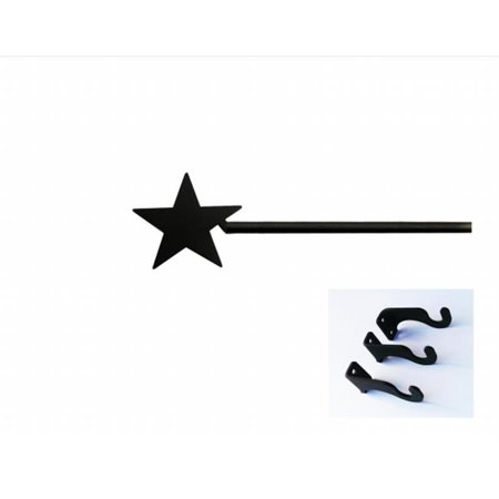 Village Wrought Iron Cur 45 112 S Star Curtain Rod Large