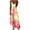 Pink, variant on Antinious Women Camis Sleeveless Gradient Print Beach Fold Spaghetti Straps V-Neck Versatile Stylish Dress