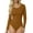 Brown, variant on MOYIKO Round Neck Long Sleeve Bodysuit Fitted Womens Tops,Size X-Large