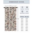 thumbnail image 6 of Dog Claws Thermal Insulated Blackout Curtains for Bedroom 24 Length Dog Bones Love Vintage Texture Room Darkening Curtain 1 Panel Grommet Window Curtain Drape for Living Room Nursery Room, 6 of 7