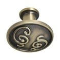 thumbnail image 3 of Utopia Alley 10pcs Roma Cabinet Ring Pull Knob - Decorative Cabinet Drop Pull Knobs for Cabinets and Drawers - Vintage Cabinet Hardware with Hand Finished Antique Brass - Metal Drawer Pull Knobs 1.3", 3 of 9