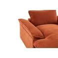 thumbnail image 6 of Aukfa 51.2" Oversized Chaise Lounge Chair Indoor, Corduroy Upholstered Sofa Couch with Pillow Armrests, Sleeper Sofa Chair for Living Room Bedroom Office, Orange, 6 of 8