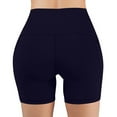 thumbnail image 6 of Wyobmus Womens Biker Shorts With Phone Pockets Slim Fit Soft High Waisted Yoga Shorts Stretch Tummy Control Workout Gym Shorts S-2X B-Navy, 6 of 6