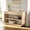 Natural + Shelf, variant on Antique-Style Console Table, 3 Storage Drawers, Display Shelf, Curved Legs, Paulownia Veneer, Entryway/Hallway/Living Room