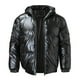 thumbnail image 5 of Gibobby Chamarra hombre chamarra de espuma grande, ajuste de burbujas gruesas, con capucha, para invierno, informal, para hombre(Negro,XG), 5 of 5