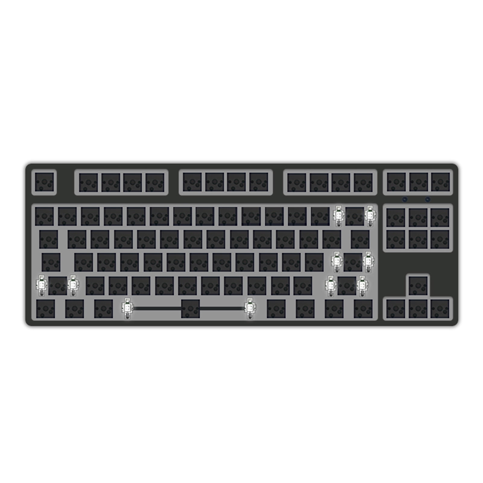 iblancod C87 Tri-mode Wireless Keyboard 87-Key Mechanical Keyboard Gaming  Keyboard with All Switches Changeable BT Mode Wired Mode 2.4GHz Wireless 