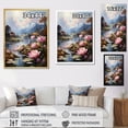 thumbnail image 4 of Designart "Autumn Scenery By The Japanese River II" Flowers Floater Framed Canvas Art Print, 4 of 5