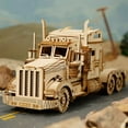 thumbnail image 3 of 3D DIY Wooden Heavy-Duty Truck Assembly Model Wooden Vehicle Model Kit Mechanical Construction Craft Kit for Adults & Teens Creative 286 Pieces, 3 of 7