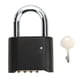 thumbnail image 1 of Candado negro grande con combinación de 4 dígitos, cerradura codificada con contraseña de seguridad con llave para camión Gate Depot, 1 of 5