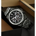 thumbnail image 4 of SKMEI 2380 Men's Stainless Steel Band Quartz Watch - 30m Water Resistant, Zinc Alloy Case, Glass Mirror, with Time, Date and Stopwatch Functions, 45.3mm Dial, Black & Silver Business Style Timepiece, 4 of 6