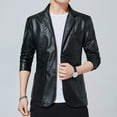 thumbnail image 5 of Vedolay Men's Jacket Cropped Cardigan Open Front Button Down Loose Jacket Coat Clothes Black,XL, 5 of 5