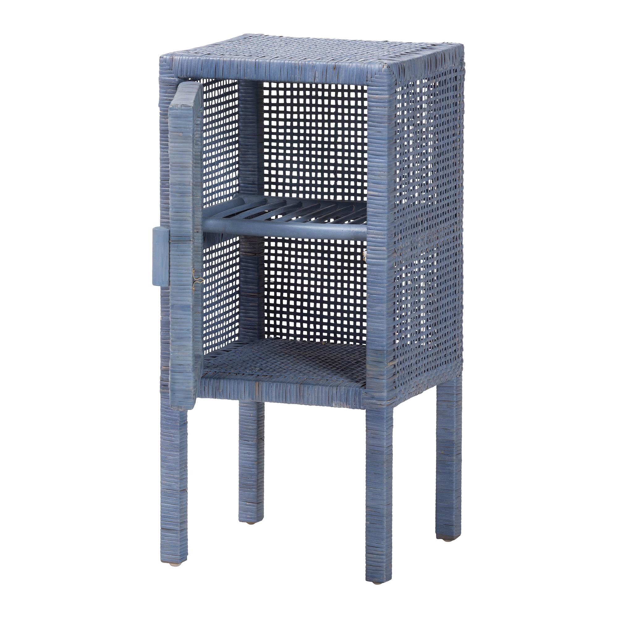 bali & pari Vivan Boho Nightstand, 2-Tier, Navy Blue