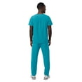 thumbnail image 2 of Adar Addition Go-Everyday Scrub Set For Men - Stylish Scrub Top & Cargo Scrub Pants - A9800 - Teal Blue - XS, 2 of 7