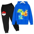 thumbnail image 2 of Conjunto de sudadera y pantalón con estampado de Pikachu para niños y niñas, conjunto informal con capucha y estampado de Pokémon, camisetas Kawaii para niños, jersey deportivo para niños, 2 of 5