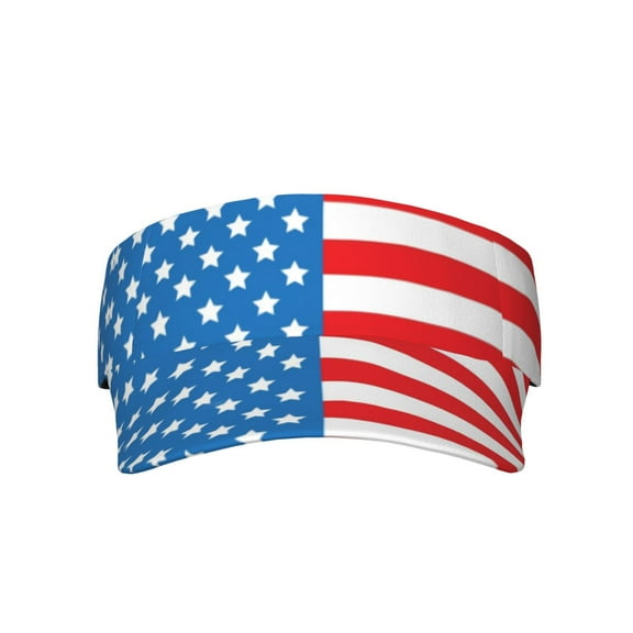 America Flag Pattern Sport Visor Hats Sun Protection Outdoor Activity For Women Men